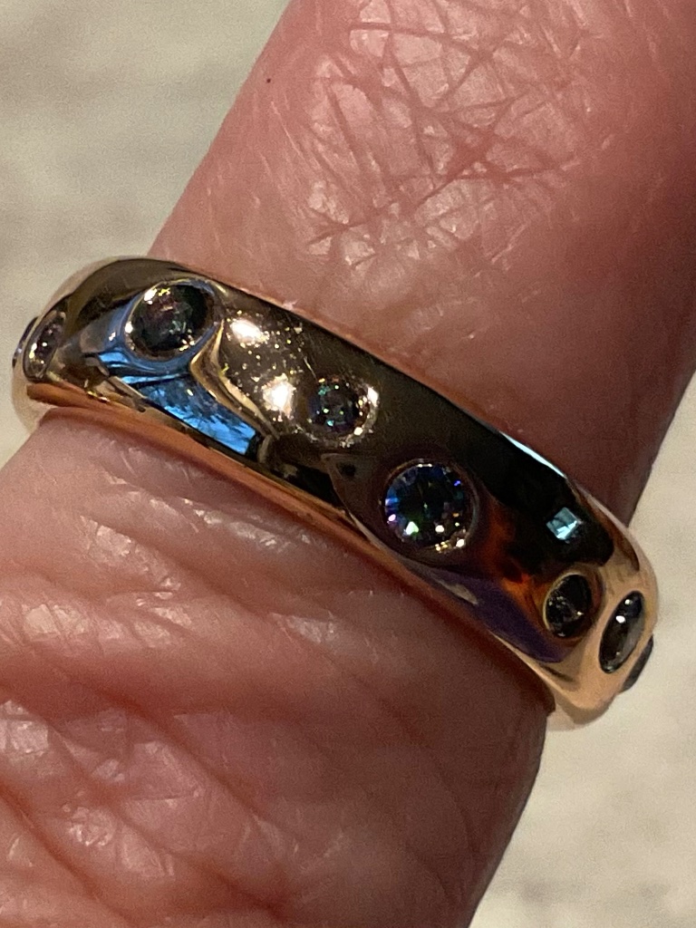 Bomb Party Ring Another Lifetime Rainbow Topaz Rose Gold Size 7 New
